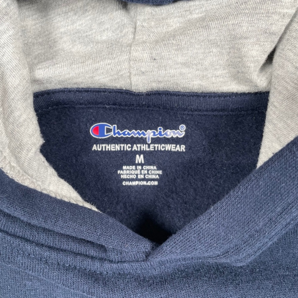 Champion Kids‎ Blue Hoodie Sweatshirt Size Medium Athletic Comfort - Picture 4 of 6